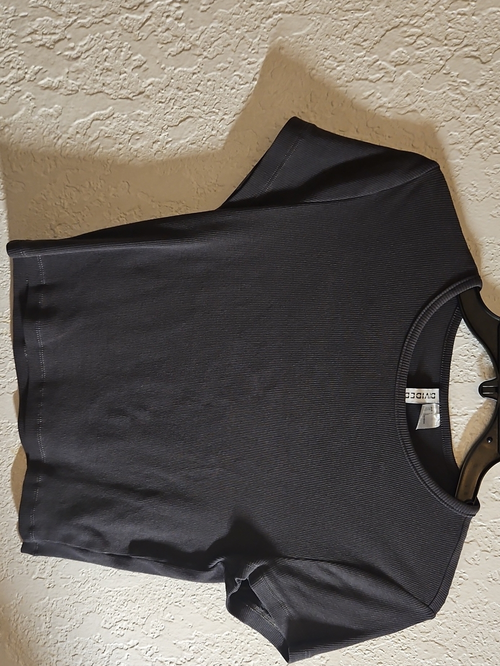 H&M Black Ribbed Crop Top